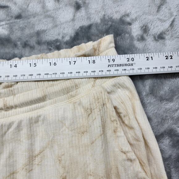 Jenni Style Not Size Pants Women 3X Tan Tie Dye Ruffle Waist Drawstring Wide Leg - Picture 9 of 13